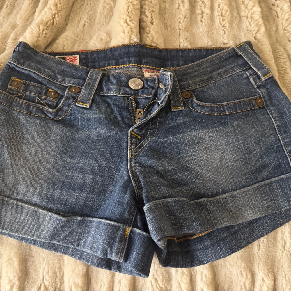 True Religion Medium Blue Jean Shorts